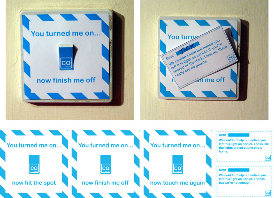 Light switch stickers